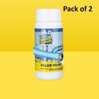 Drain Cleaner - Drain Blockage Cleaner Sink Cleaner Powder, Clog, Toilet Blockage Cleaner (1+1 Free)